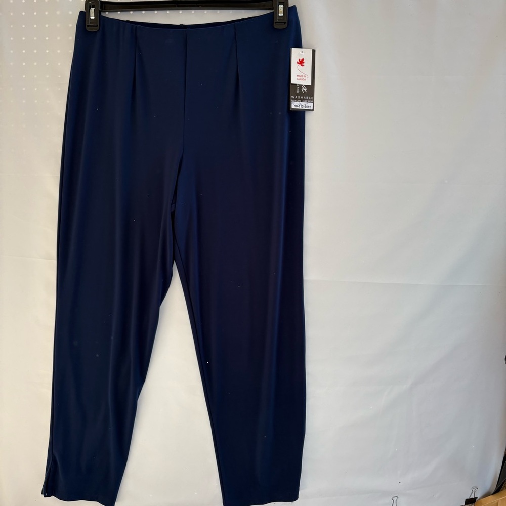 Artex Elegant Women's Navy Trousers NWT size XL great stretch. INV25/357